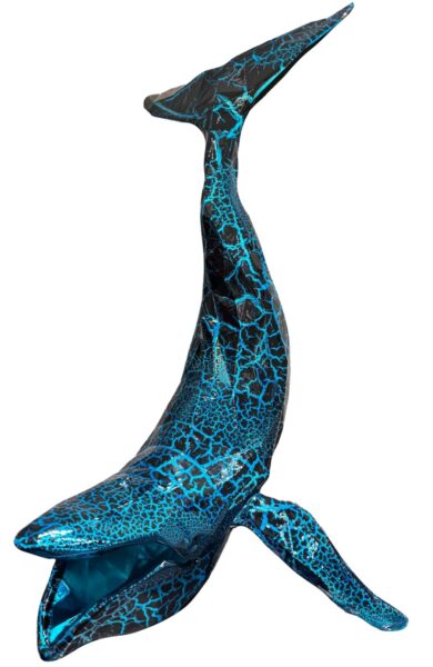 WHALE - Résine Crackled Chrome - Turquoise