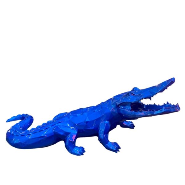 CROCODILE - Resin - Facetted - Galaktik blue