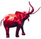ELEPHANT - Résine Métallisée - Rouge