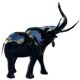 ELEPHANT - Résine - Noir brillant
