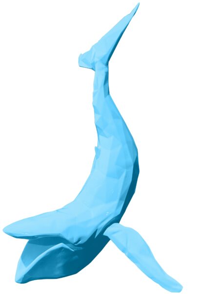 WHALE - Glossy Resin - Twitter blue