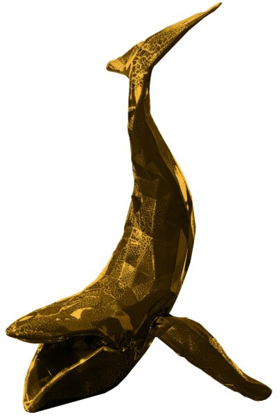 WHALE - Chrome Crackled - Gold