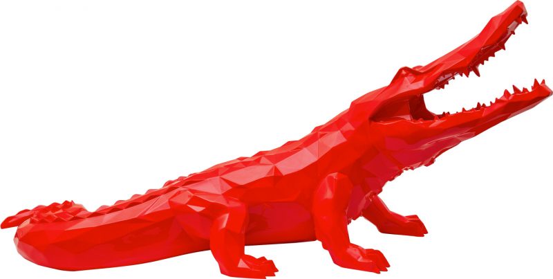CROCODILE - Résine Classique - Rouge Orlinski - Galeries Richard Orlinski CROCODILE - Résine Classique - Rouge Orlinski