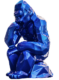 THINKER KONG - Résine Métallisée - Bleu Mick
