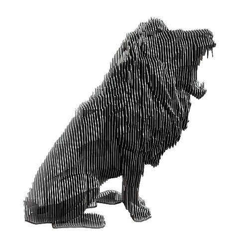 ROARING LION - Stainless steel - Galeries Orlinski ROARING LION - Stainless steel
