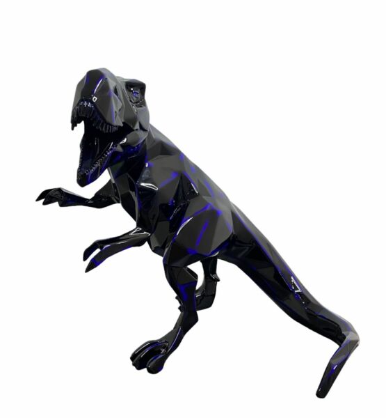 T-REX - Glossy Resin - Deeply Black & Blue - Galeries Orlinski T-REX - Glossy Resin - Deeply Black & Blue