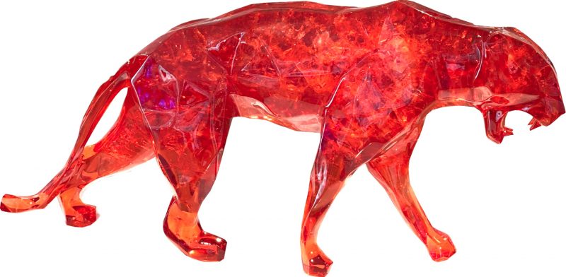 PANTHER - Cristal Full Fractale resin - Red - Galeries Orlinski PANTHER - Cristal Full Fractale resin - Red