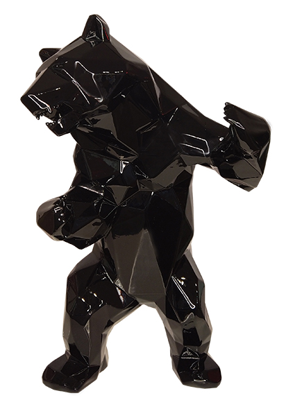 STANDING BEAR - Glossy Resin - Black