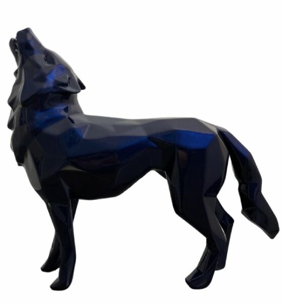 HOWLING WOLF - Glossy Resin - Mauritius blue