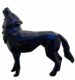 HOWLING WOLF - Glossy Resin - Brilliant black - Galeries Orlinski HOWLING WOLF - Glossy Resin - Brilliant black