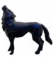 HOWLING WOLF - Metallic resin - Brilliant black