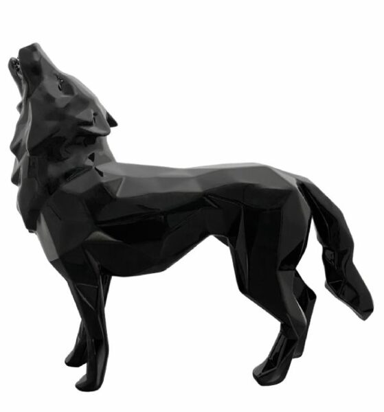 HOWLING WOLF - Glossy Resin - Black