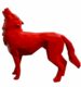 HOWLING WOLF - Glossy Resin - Orlinski red - Galeries Orlinski HOWLING WOLF - Glossy Resin - Orlinski red