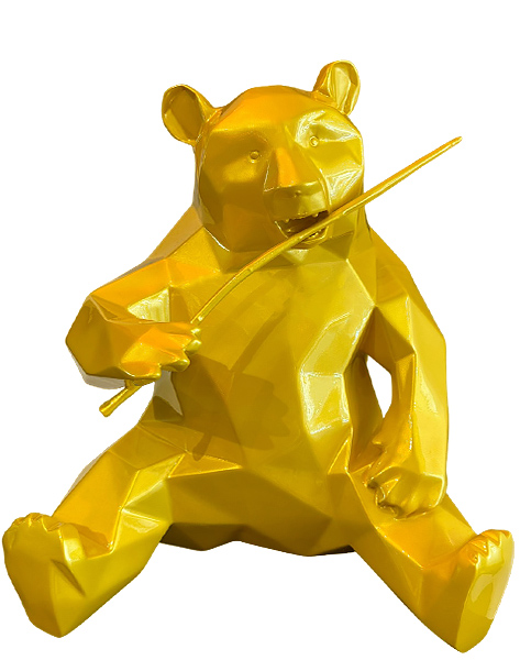 PANDA - Metallic resin - Yellow TDF - Galeries Orlinski PANDA - Metallic resin - Yellow TDF