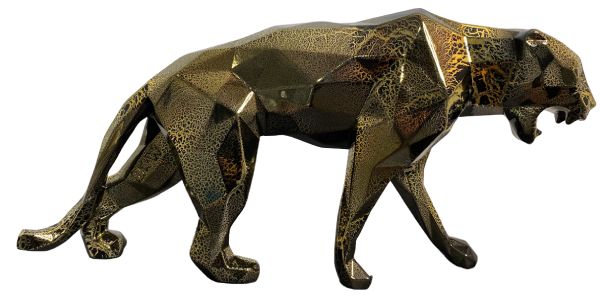 PANTHER - Resin Crackled Chrome - Gold