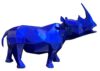 RHINOCEROS - Résine Métallisée - Bleu Mick