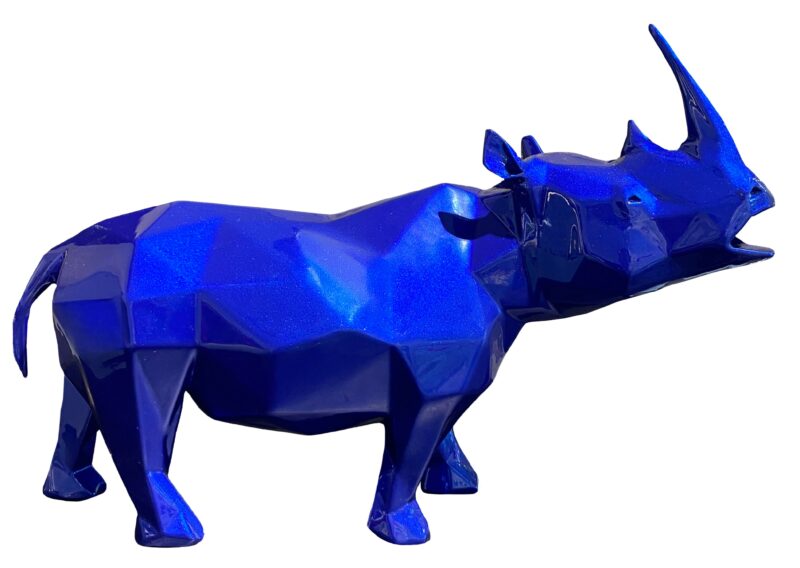 RHINOCEROS - Résine Métallisée - Bleu Mick