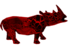 RHINOCEROS - Résine Crackled Chrome - Rouge