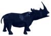 RHINOCEROS - Résine Métallisée - Bleu Mauritius