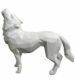 HOWLING WOLF - Matte resin - White - Galeries Orlinski HOWLING WOLF - Matte resin - White