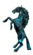 CHEVAL CABRÉ - Résine Crackled Chrome - Turquoise - Galeries Orlinski CHEVAL CABRÉ - Résine Crackled Chrome - Turquoise