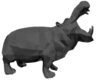 HIPPOPOTAMUS - Matte resin - Grey
