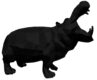 HIPPOPOTAMUS - Matte resin - Black