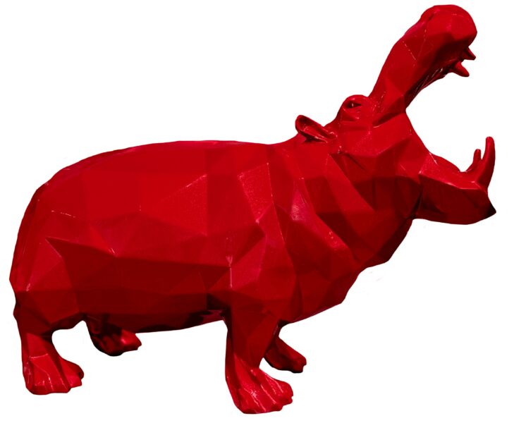 HIPPOPOTAMUS - Metallic - Flame red