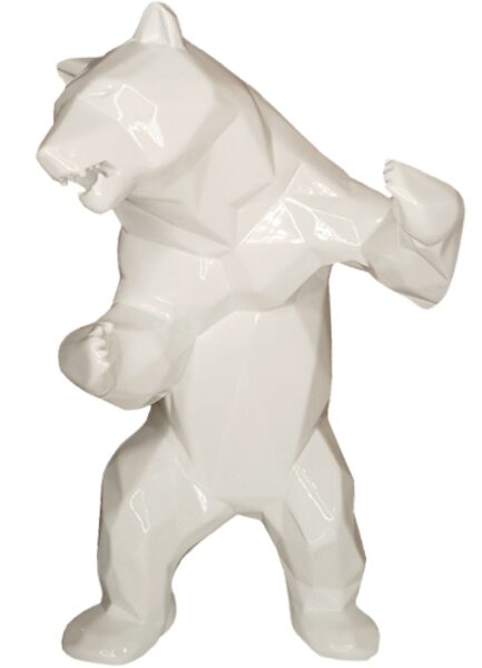 STANDING BEAR - Résine Classique - Blanc