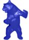 STANDING BEAR - Résine Métallisée - Bleu Mick