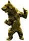 STANDING BEAR - Résine Crackled Chrome - Gold