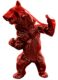 STANDING BEAR - Résine Crackled Chrome - Rouge