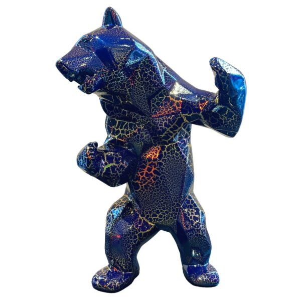 STANDING BEAR - Chrome Crackled - Blue