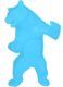 STANDING BEAR - Résine Classique - Bleu twitter