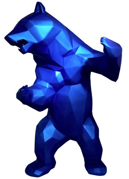 STANDING BEAR - Résine Mat - Bleu