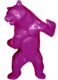 STANDING BEAR - Résine Métallisée - Rose Magenta