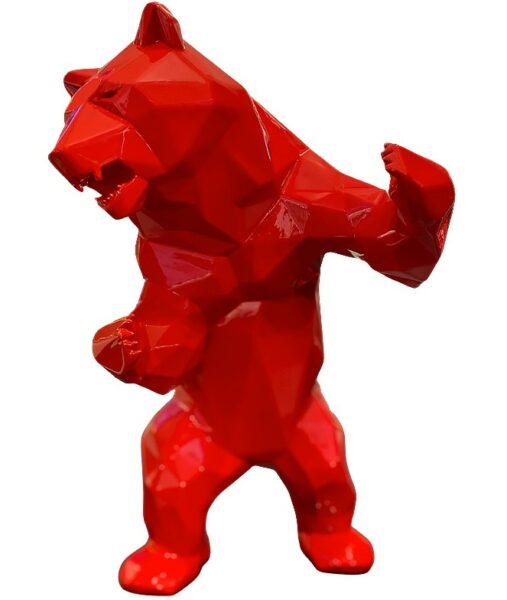 STANDING BEAR - Glossy Resin - Orlinski red