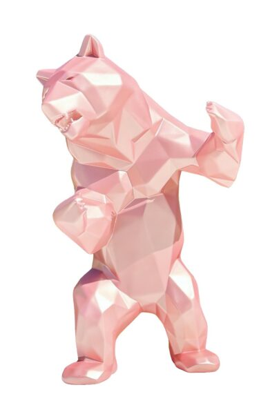 STANDING BEAR - Metallic resin - Pearl Pink