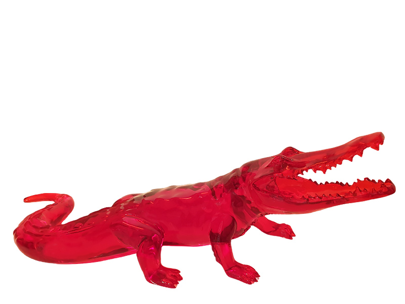 CROCODILE - Cristal Clear resin - Red