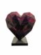 HEART - Resin Crackled Chrome - Pink