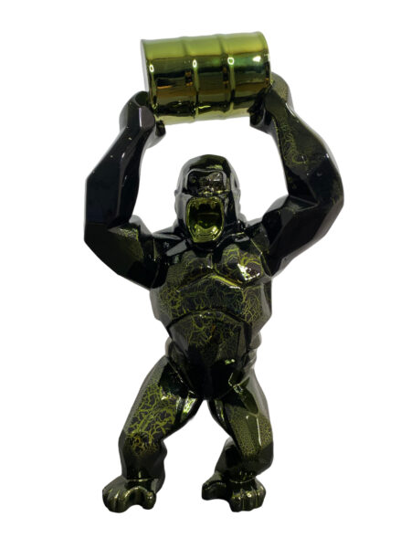 WILD KONG OIL - Resin Crackled Chrome - kaki - Galeries Orlinski WILD KONG OIL - Resin Crackled Chrome - kaki