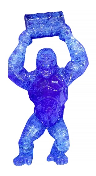 WILD KONG OIL - Cristal Full Fractale resin - Blue - Galeries Orlinski WILD KONG OIL - Cristal Full Fractale resin - Blue