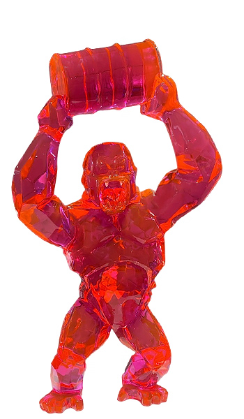 WILD KONG OIL - Crystal Clear resin - Pink - Galeries Orlinski WILD KONG OIL - Crystal Clear resin - Pink