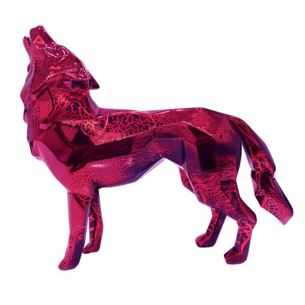 HOWLING WOLF - Resin Crackled Chrome - Pink