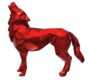 HOWLING WOLF - Metallictic Resin - Red
