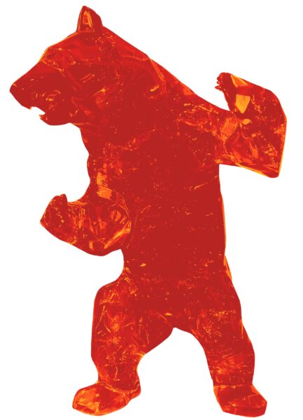 STANDING BEAR - Résine Cristal Full Fractale - Rouge