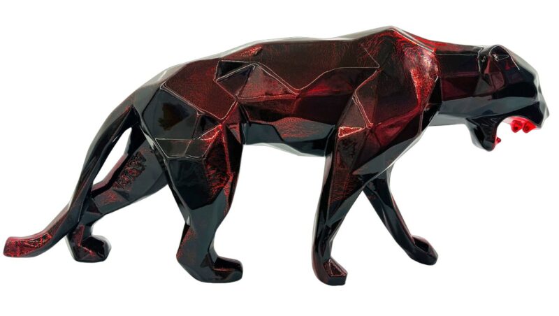 PANTHER - Resin Crackled Chrome - Red