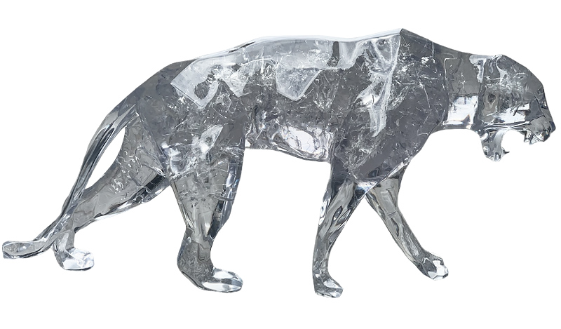 PANTHER - Crystal Full Fractale resin - Rock Crystal Effect