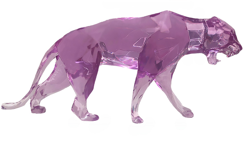 PANTHER - Cristal Clear resin - Pink Glam