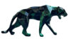 PANTHER - Resin Crackled Chrome - Green - Galeries Orlinski PANTHER - Resin Crackled Chrome - Green